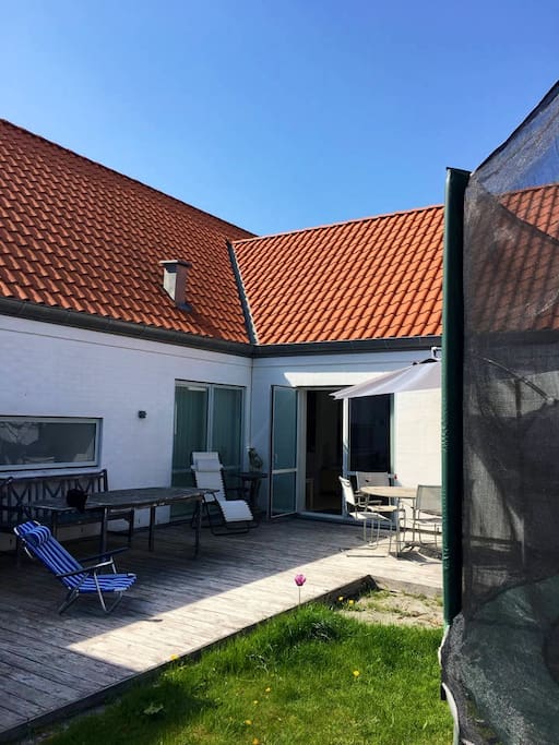Patio and garden side