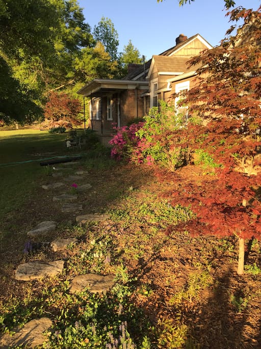 Front entrance in spring time