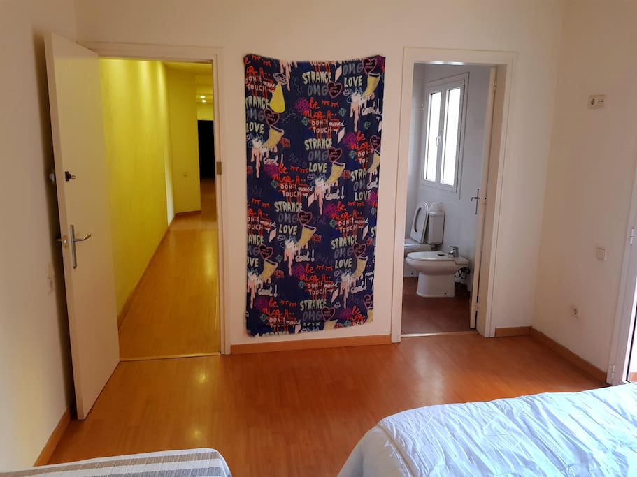 The Suite is far from the rest of the apartment.. you´ll have truly privacity and a soundless resting.