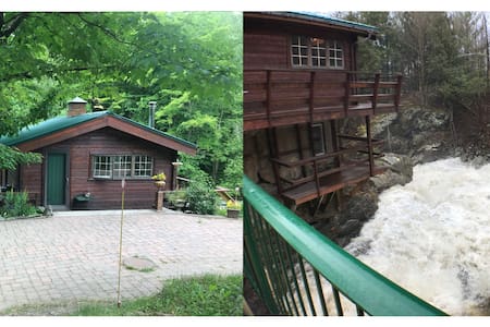 Cottage Literally Over a Waterfall
