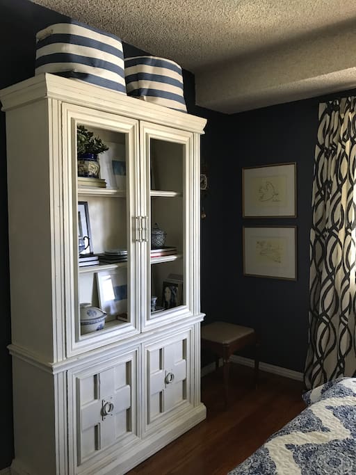 View 2: Bookcase and Stool