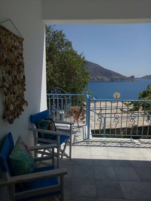 Sea view from the front verandah. Fully fenced with lockable gate.