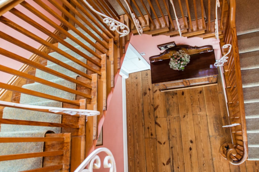 Looking down into the Hallway