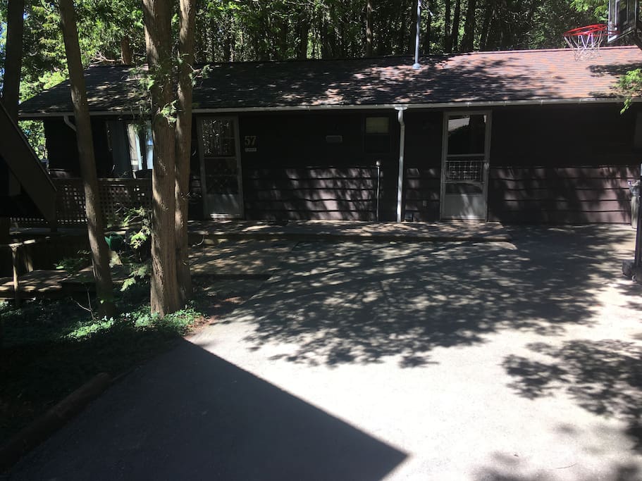 Parking in front of cottage