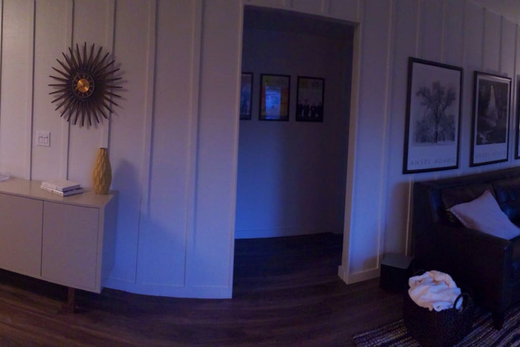 Hallway to 2 bedrooms and bath