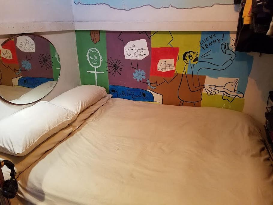 Queen sized bed