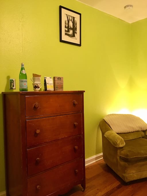 Dresser and reading chair