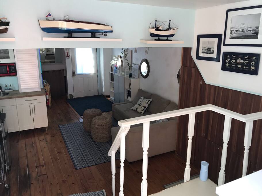 Kitchenette area with all essentials. Sofa bed if needed