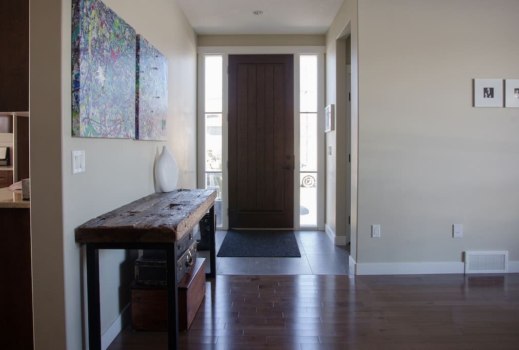 Entry way is very open and warm