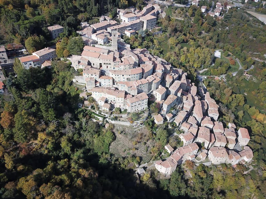 Our apartment is in the upper borgo, the medieval village