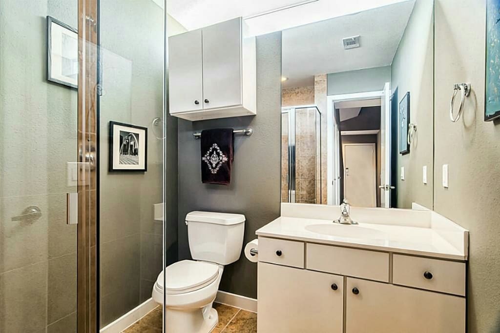 Guest bathroom next to your bedroom