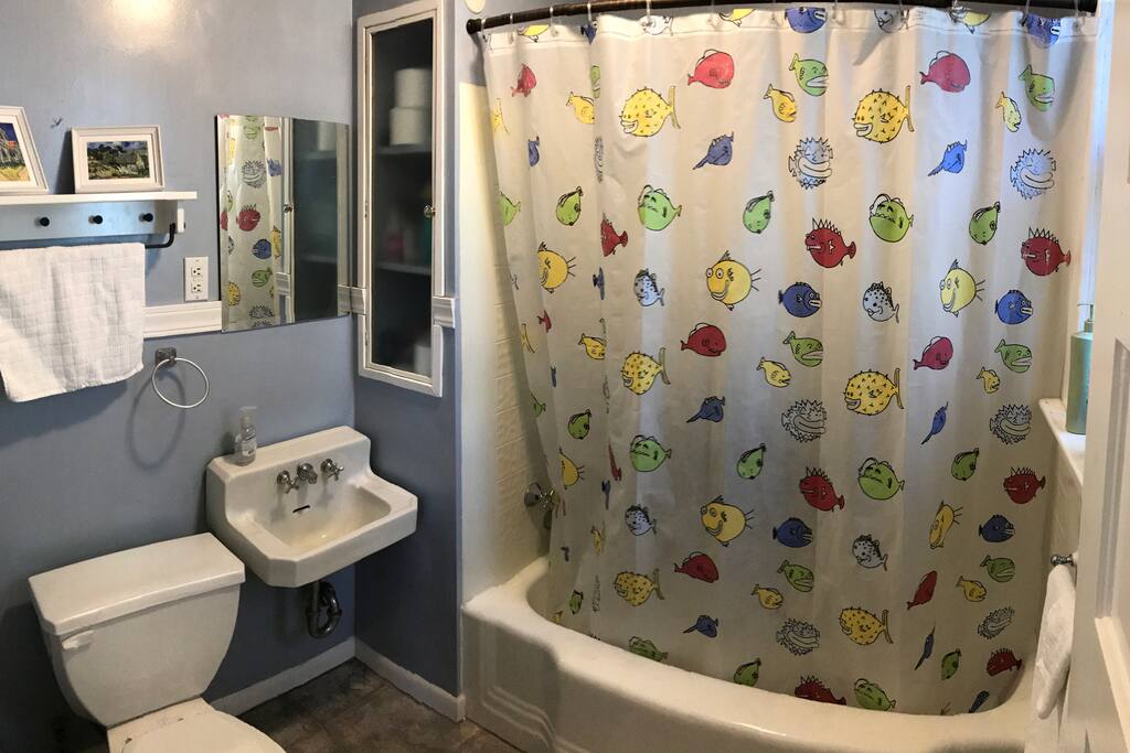 Attached private full bathroom