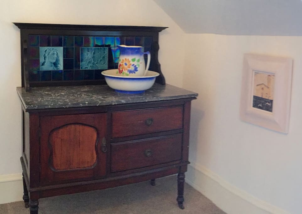 Antique marble topped wash stand.