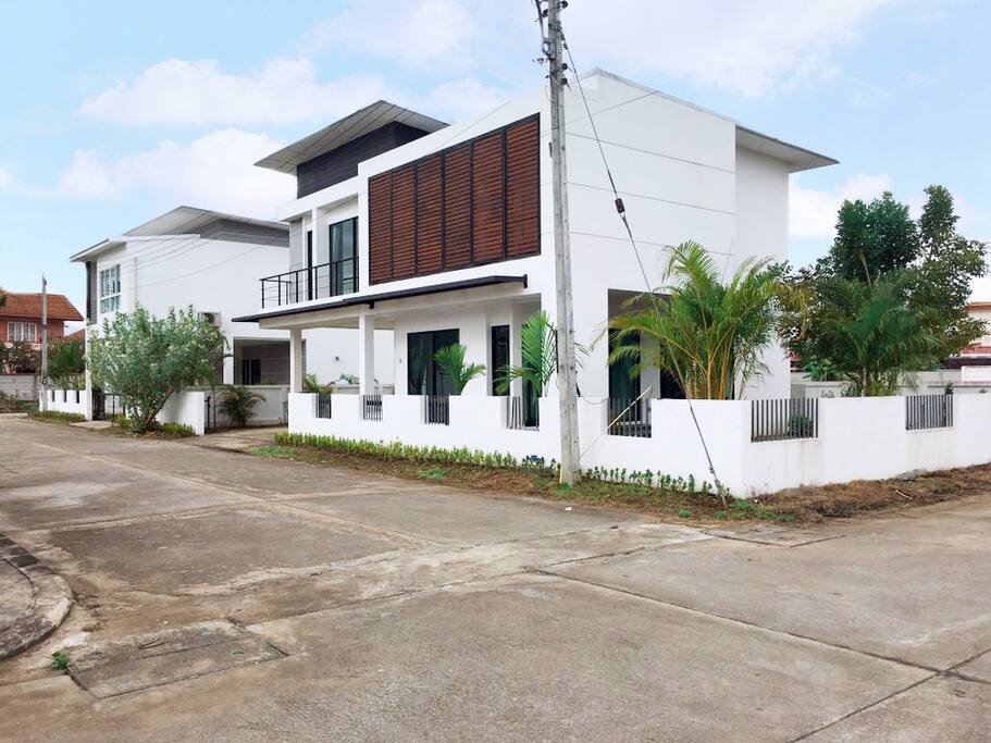 View from the entrance to both house