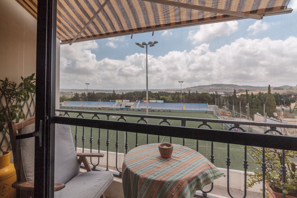Enjoy the views over to Mdina and Mosta from our balcony