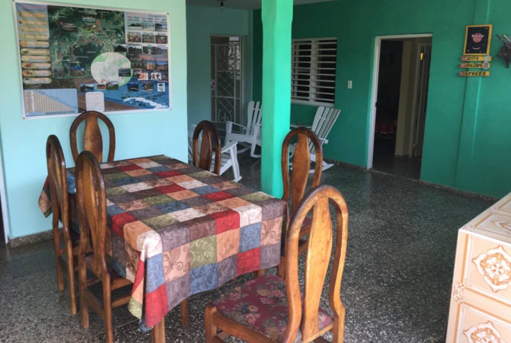 Entrada a las habitaciones