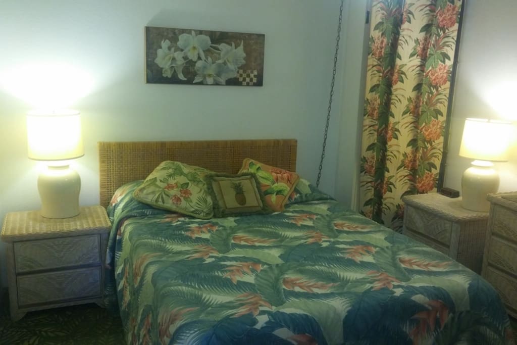 Private bedroom, with queen bed, and lovely new decor.
