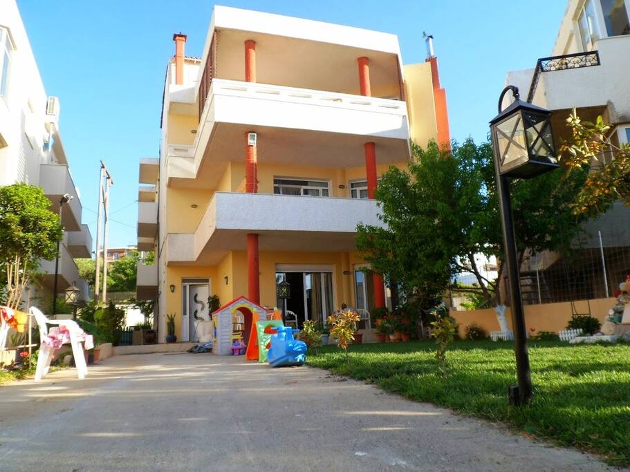 front of the house