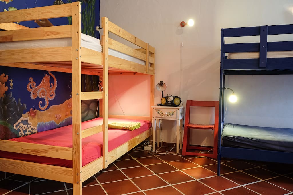 The bunk-beds.