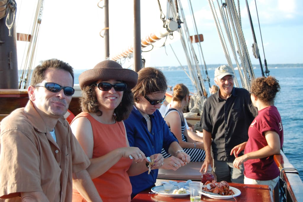 Lobster dinner cruise 5-8pm before docking for the night