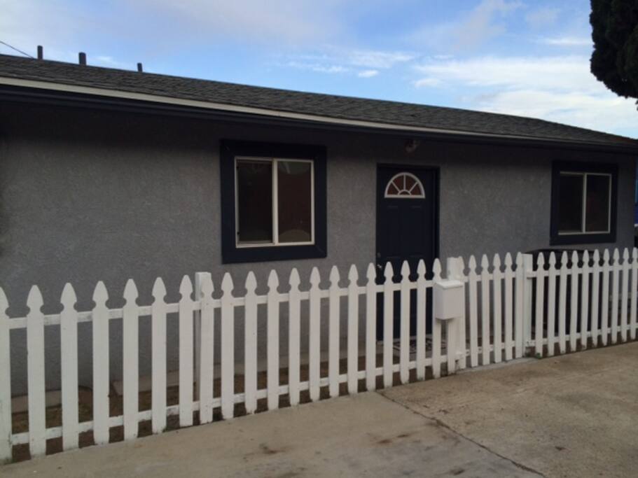 Front view of the house.