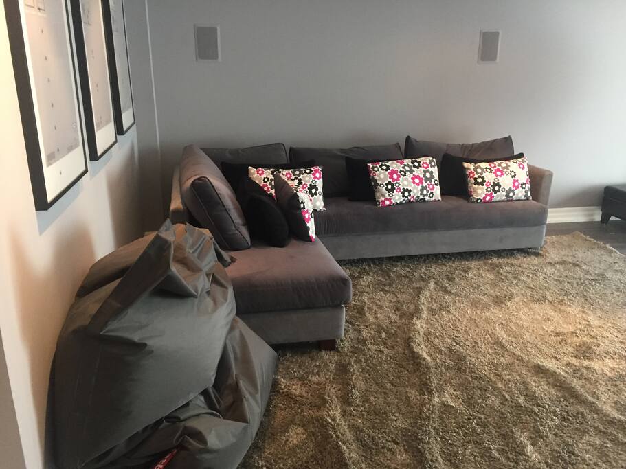 Comfortable couch that can sleep two children