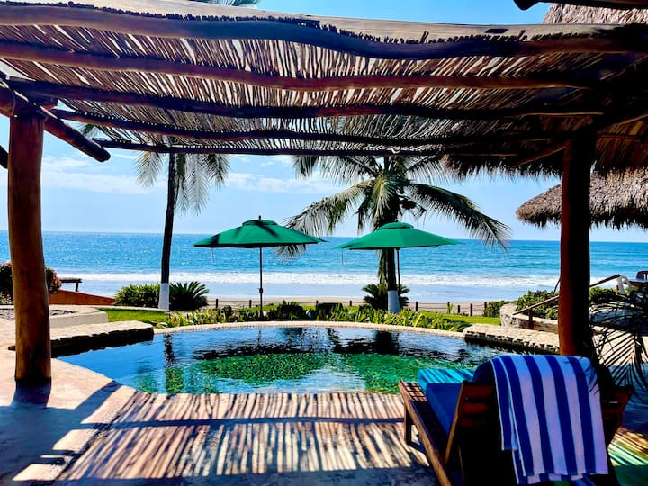 Casa PalapaSaladita Beachfront Pool Home Houses for Rent in La