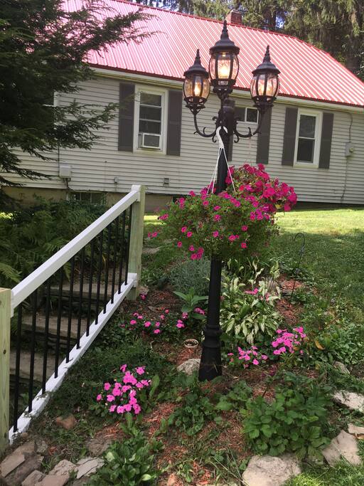Steps up to the back door.