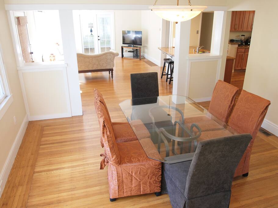 Ample, open dining room