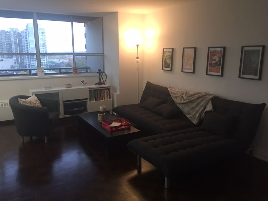 Sofa bed for two in the living room