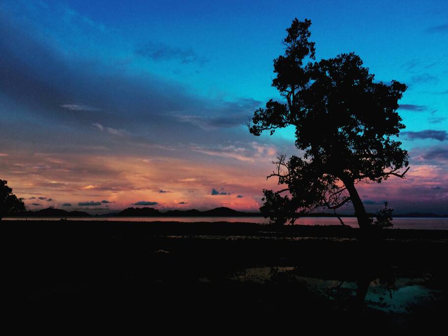 Sunset at The Other Side Villas
