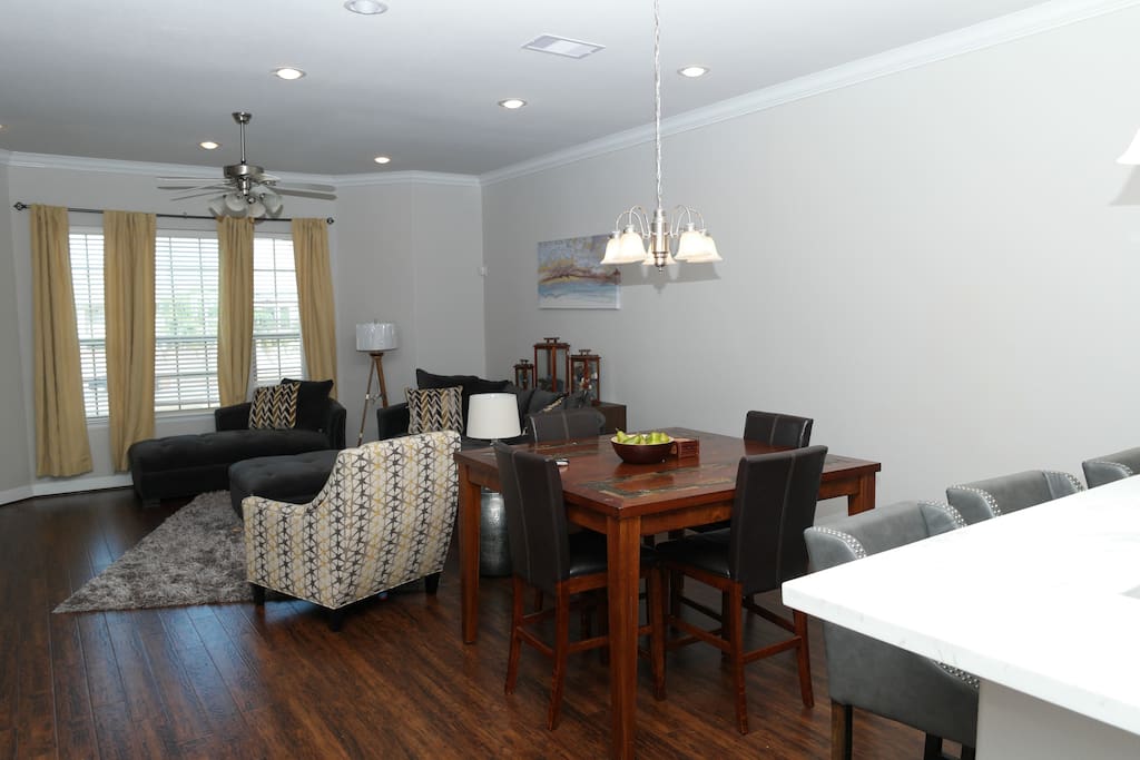 Extra bar seating for entertaining in the main area