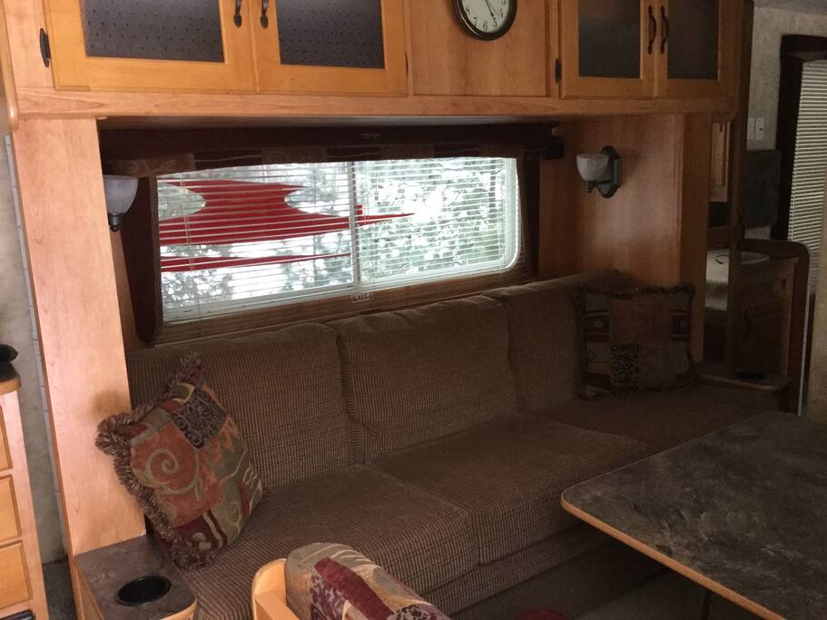 Couch folds down to a double bed