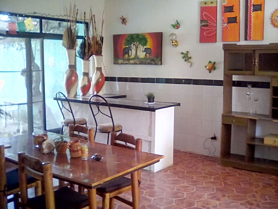 Bar and dining area