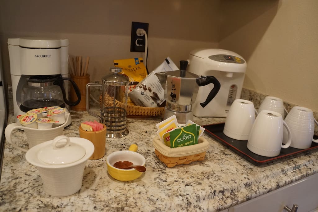 Tea and coffee are provided