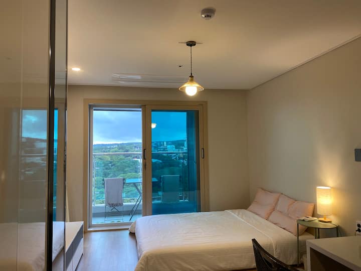 Terrace Ocean View Double bed close to beach Apartments for Rent in