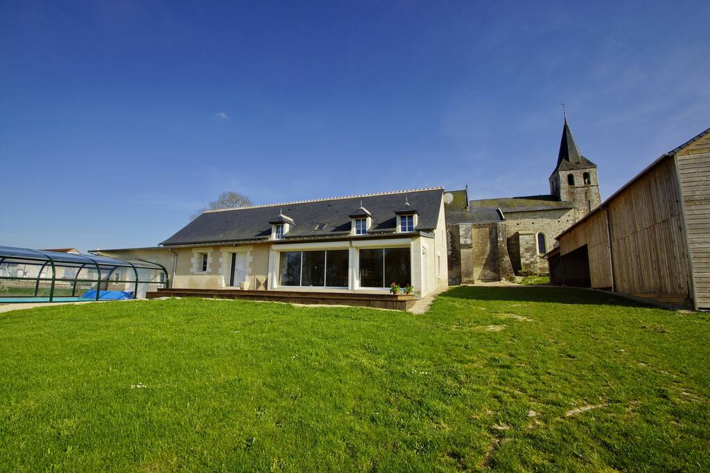 Maison - vue du pré/étang