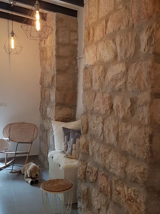 Antique walls in the living room
