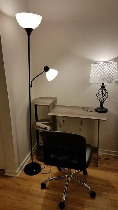 Laptop Desk, Chair and Lamp