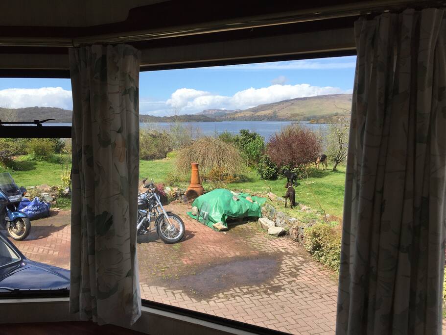 The view through the living room window