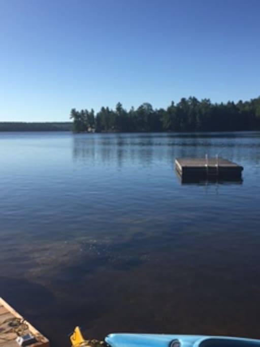Take a swim to the floating dock