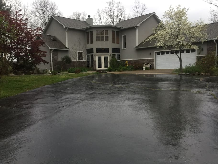 Front of house with parking on the foreground