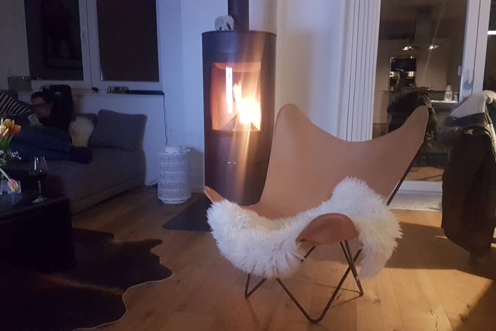 Cozy fireplace