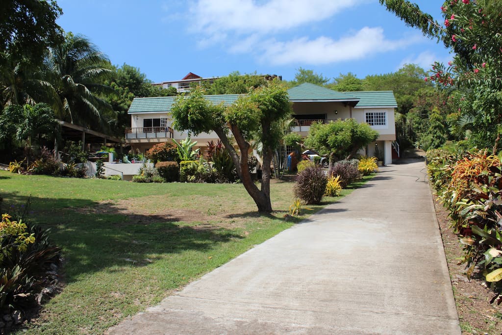 Drive up to the villa