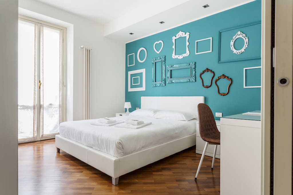 The Bedroom - The comfortable double bed with soft bed-linen and towels