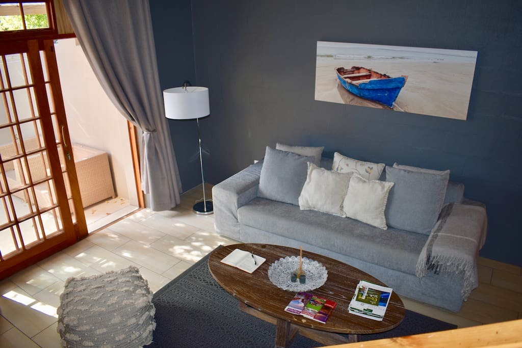 Lounge opening to courtyard