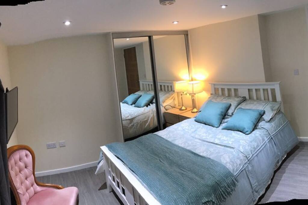 Relax with a TV in the bedroom and ample space for heightened comfort.