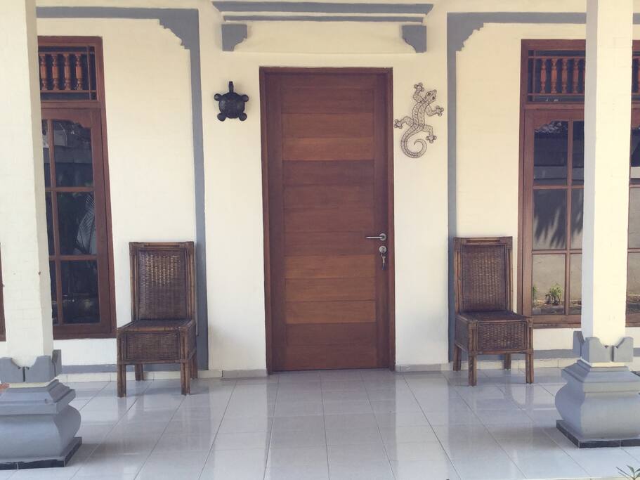 Front door of the house
