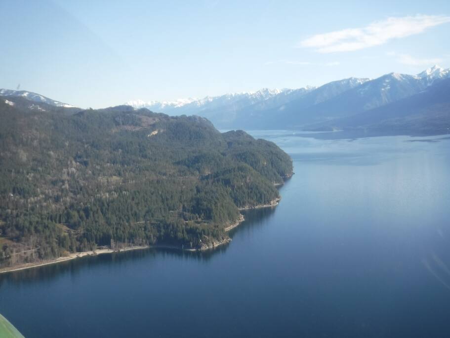 A birds eye view of Queen's Bay.