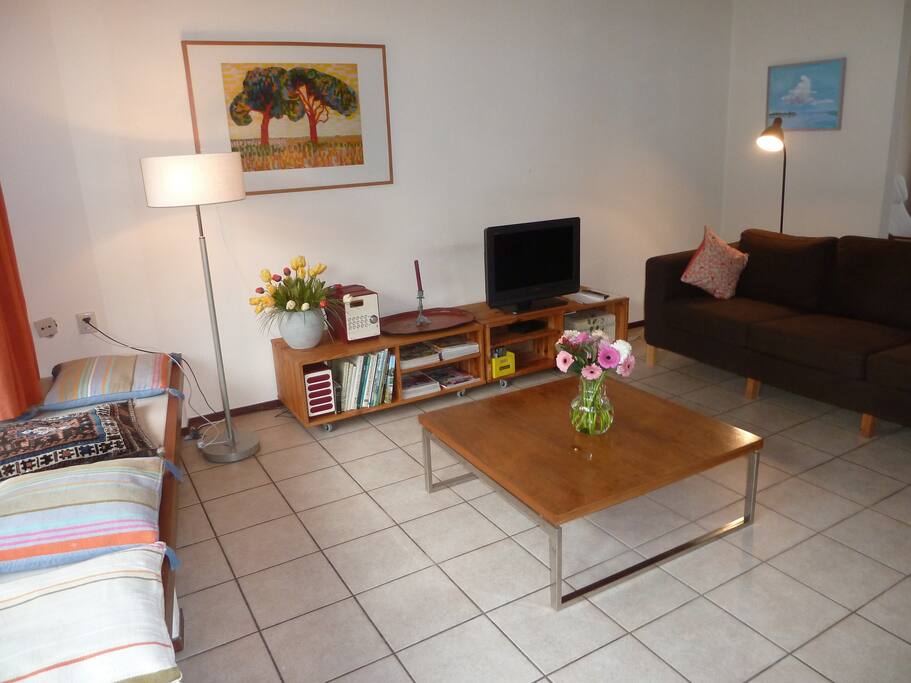 Ruime woonkamer met vloerverwarming
